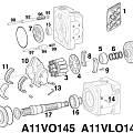 Схема гидронасоса Rexroth A11VO145 A11VLO145