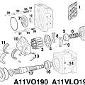 Схема гидронасоса Rexroth A11VO190 A11VLO190