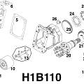 Схема гидронасоса  H1B110